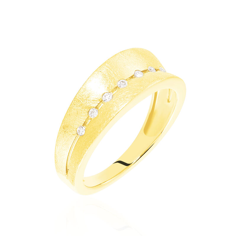Damen Ring Gold 375 Diamant 0,07ct Clea 1  - Ringe mit Stein Damen | OROVIVO
