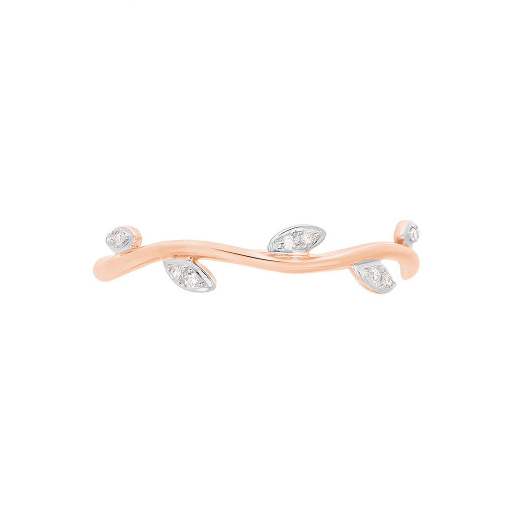 Bague Or Rose Emlyne Et Diamant - Spannringe Damen | OROVIVO