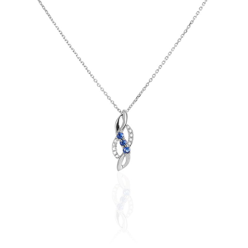 Collier Rosalyne Or Weiss Saphirs - Spannringe Damen | OROVIVO