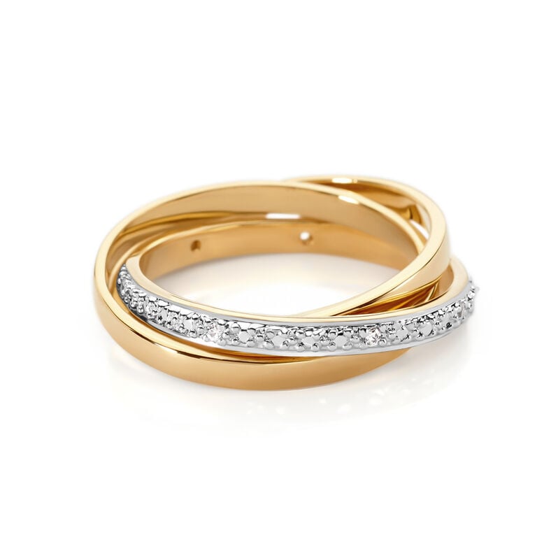 Damen Ring Vergoldet Zirkonia Wei&szlig; - Ringe mit Stein Damen | OROVIVO