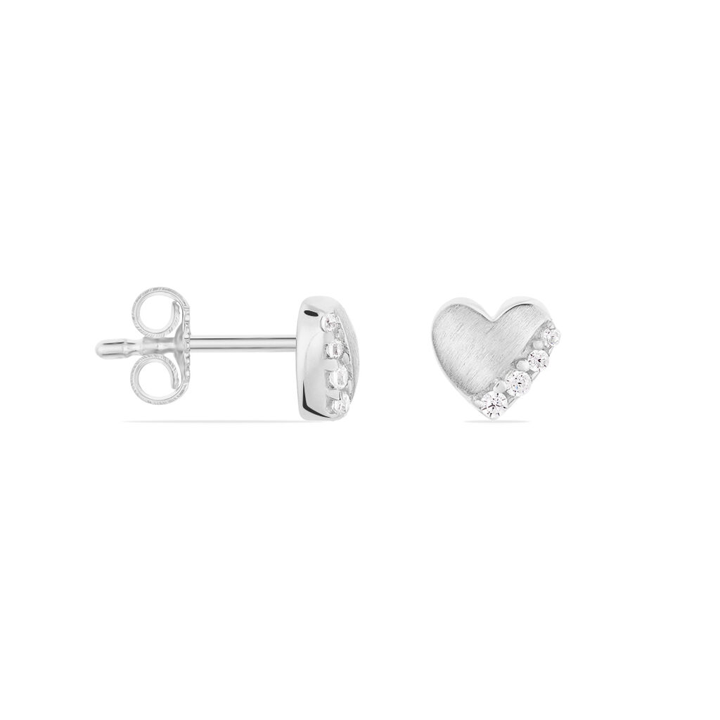 Kinder Ohrstecker Silber 925 Zirkonia Herz - Ohrstecker Kinder | OROVIVO