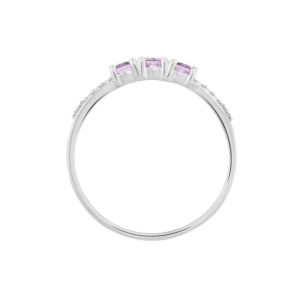 Bague Or Weiss Pricille Amethyste Oxydes - Spannringe Damen | OROVIVO