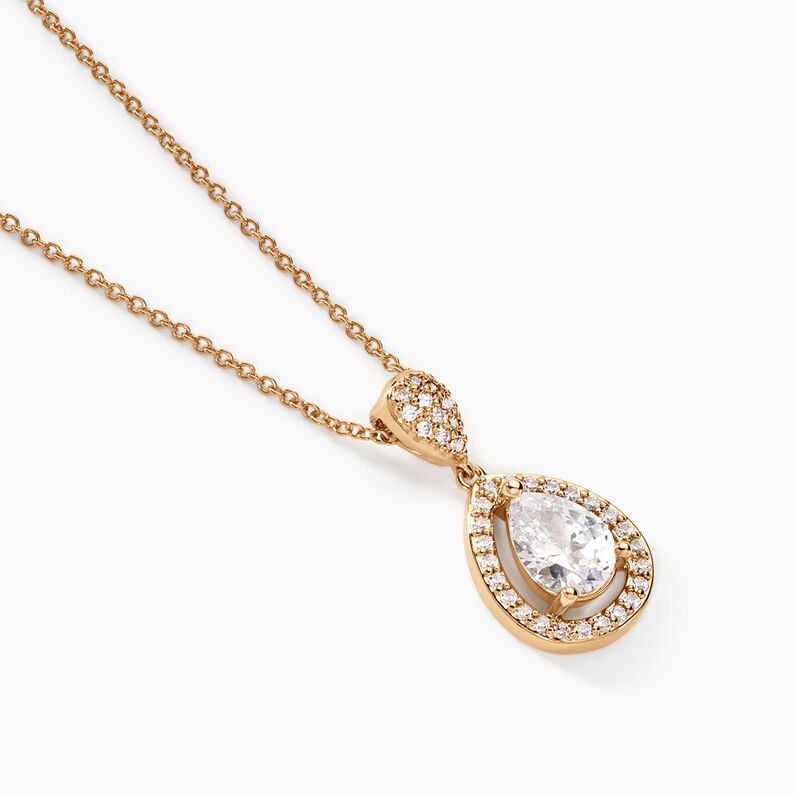 Collier Brigita Plaqué Or Jaune Oxyde De Zirconium - Spannringe Damen | OROVIVO