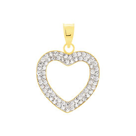 Herzanhänger Gold 375 Kristalle Eudocie - Herzanhänger Damen | OROVIVO