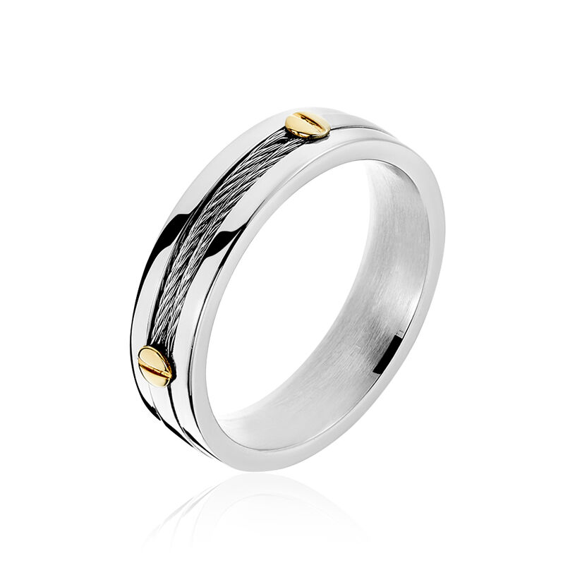 Bague Maelanne Acier Blanc - Spannringe Herren | OROVIVO