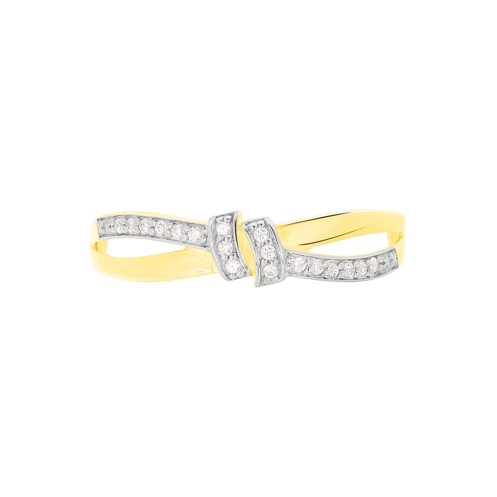 Bague Or Jaune Sindy Diamants - Spannringe Damen | OROVIVO