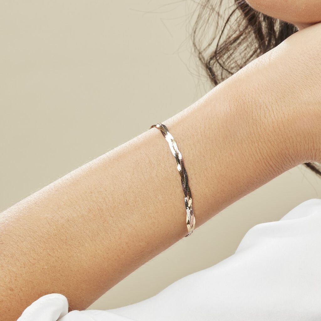 Bracelet Jasmin Tresse Or Tricolore - Spannringe Damen | OROVIVO