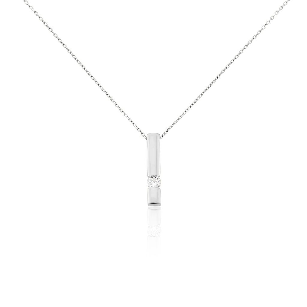Damen Collier Weißgold 750 synthetischer Diamant 0,26ct Orchestra - Halsketten Damen | OROVIVO