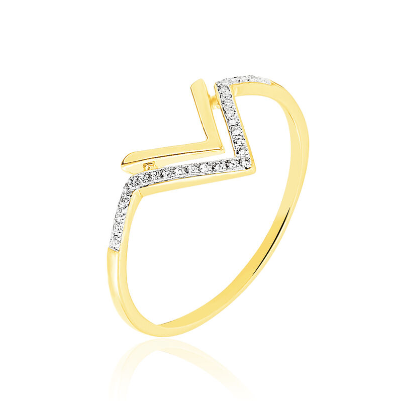 Bague Lorea Or Jaune Oxyde De Zirconium - Spannringe Damen | OROVIVO