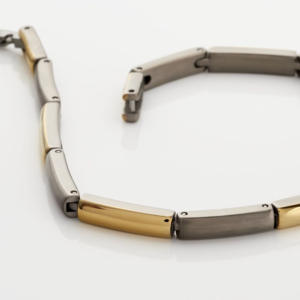 Damen Armband Titan Bicolor Gelb/Silber Ember  4,00mm  - Armbänder Damen | OROVIVO