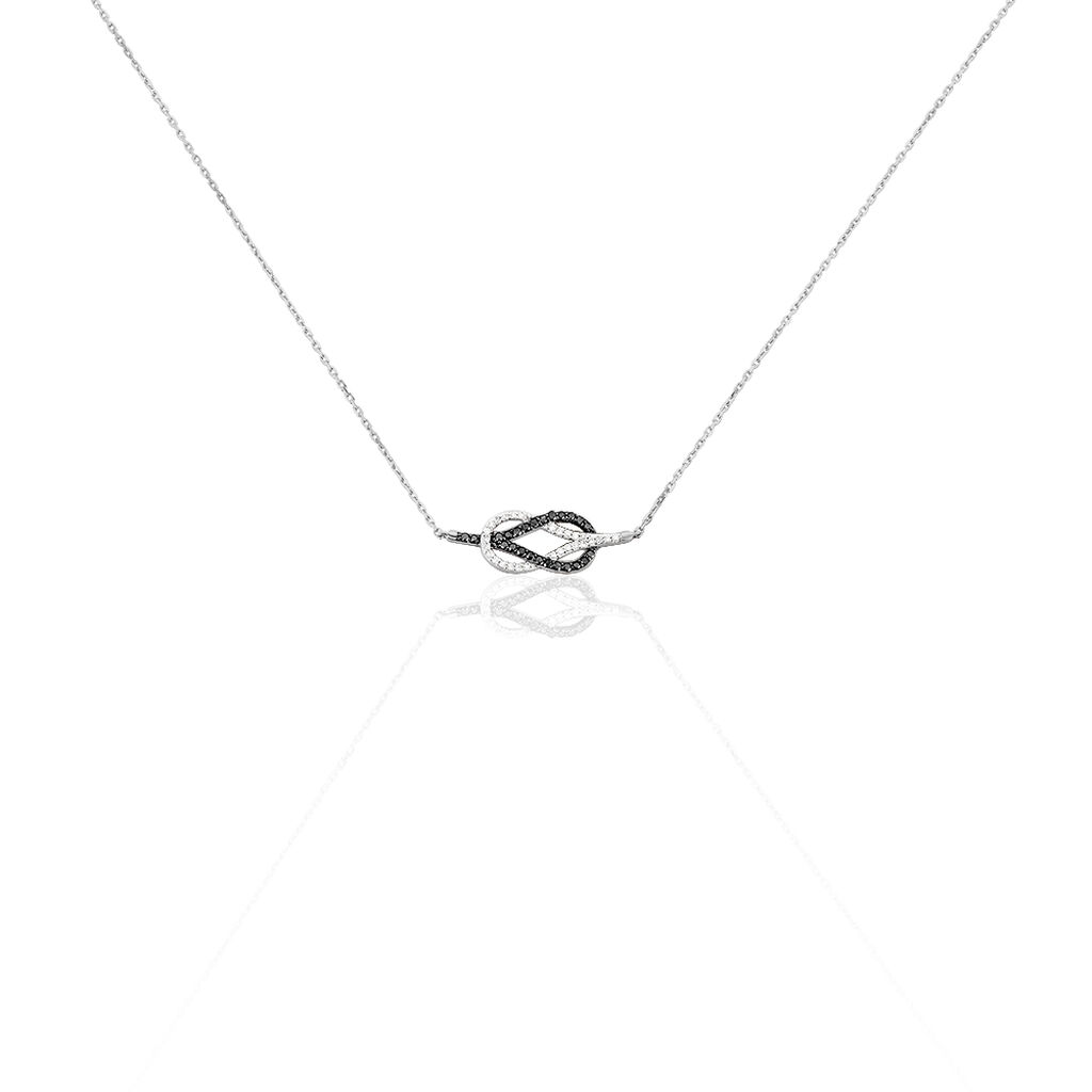 Collier Aman Or Weiss Nœud Marin Diamant - Spannringe Damen | OROVIVO