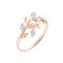 EMELYNE Damen Ring Rosegold 375 (9 Karat) Diamant Weiß 0,02 ct Blatt