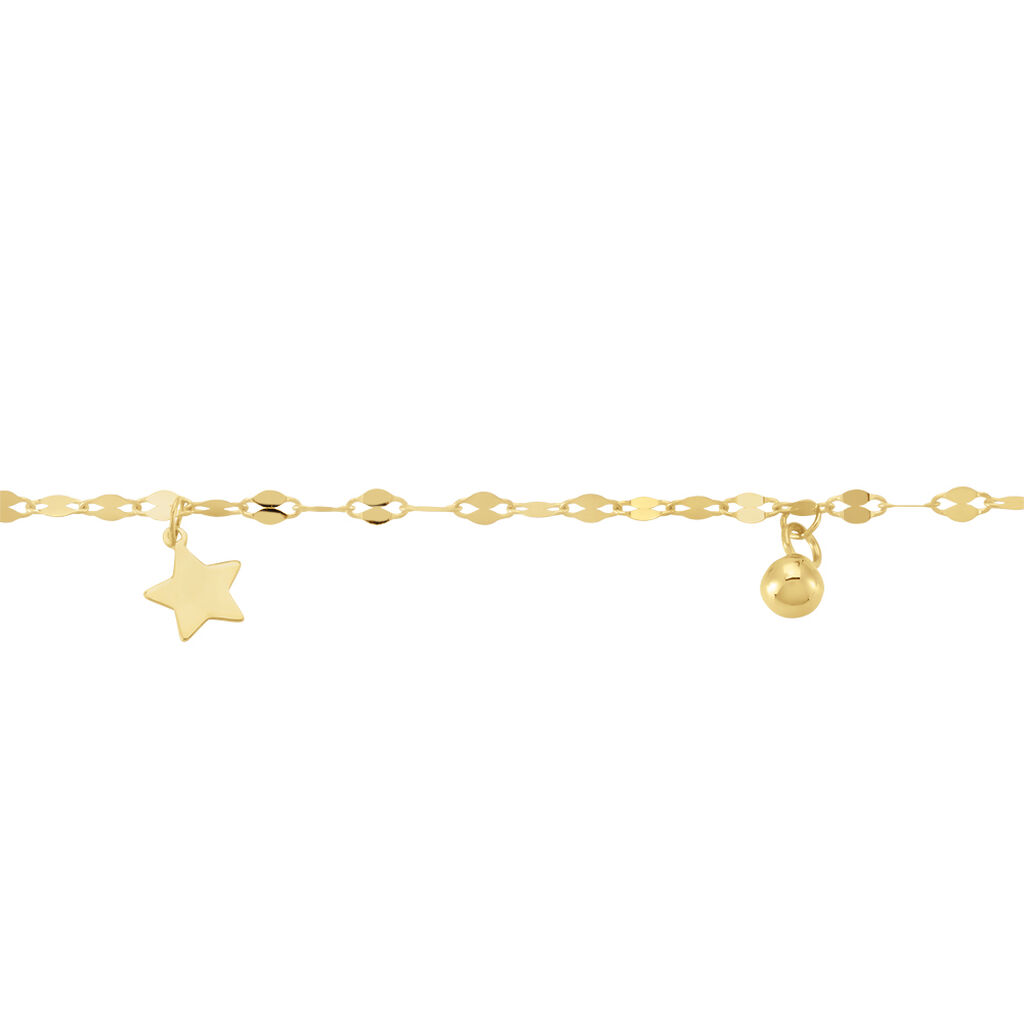 Damen Fußkettchen Gold 375 Mond Stern - Fußketten Damen | OROVIVO