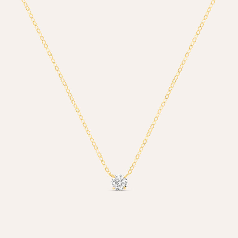 Collana Punto Luce Claire Oro Giallo Cubic Zirconia - Spannringe Damen | OROVIVO