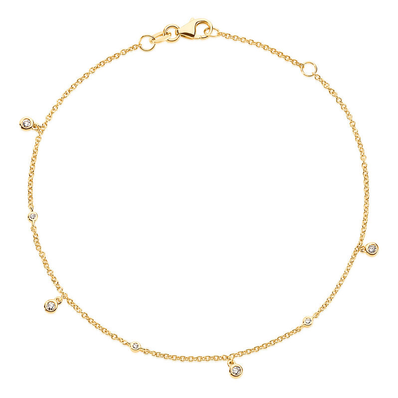 MOANA Damen Armband Gold 585 (14 Karat) Synthetischer Diamant Wei&szlig; 0,020 ct - Armb&auml;nder Damen | OROVIVO