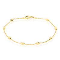 Damenarmband Ankerkette Silber 925 Vergoldet Kugel