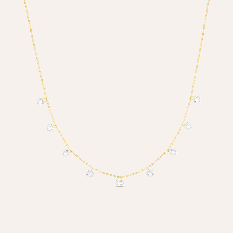 Collana Multi Punto Luce Claire Oro Giallo Cubic Zirconia - Spannringe Damen | OROVIVO