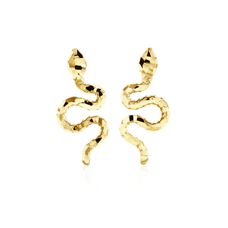 Serpent Twist Damen Ohrstecker Gold 375 (9 Karat) Schlange - Ohrstecker Damen | OROVIVO