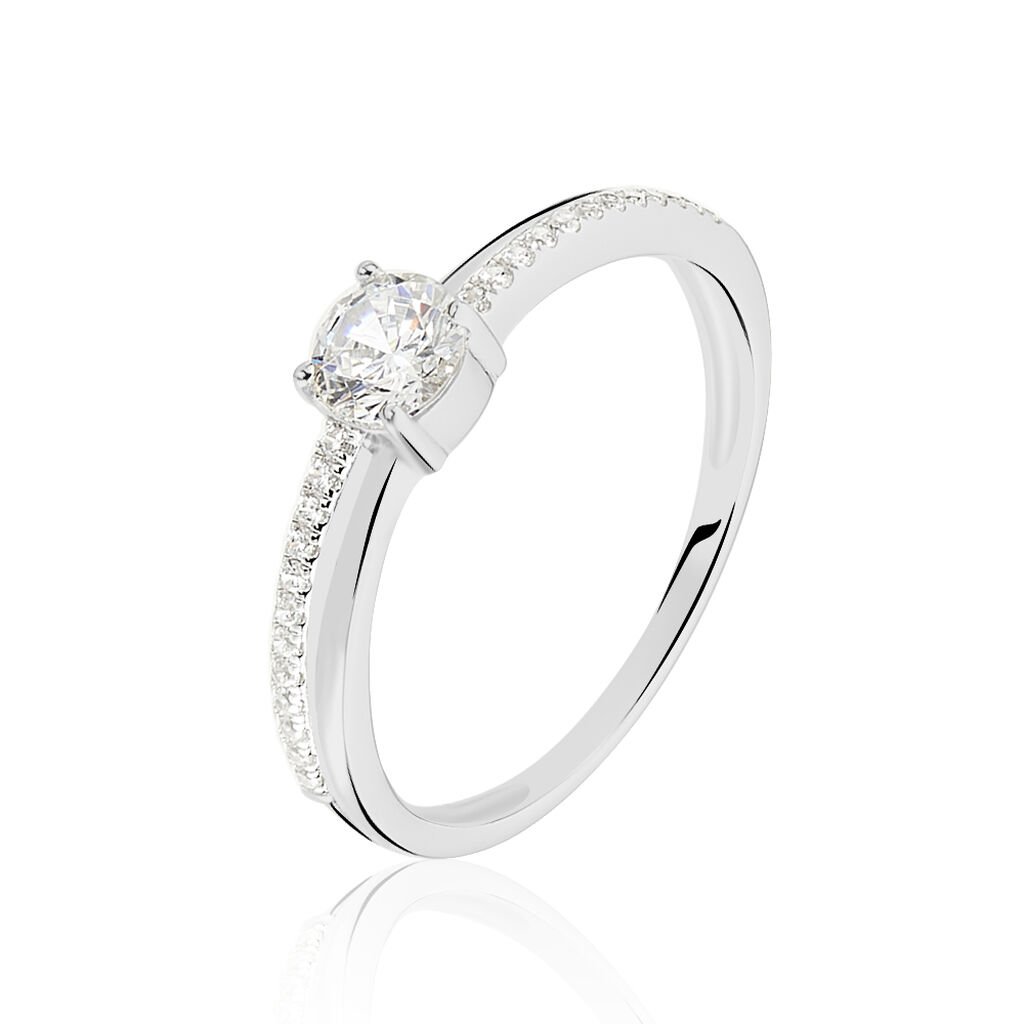 SADE Damen Ring Silber 925 Zirkonia Wei&szlig;