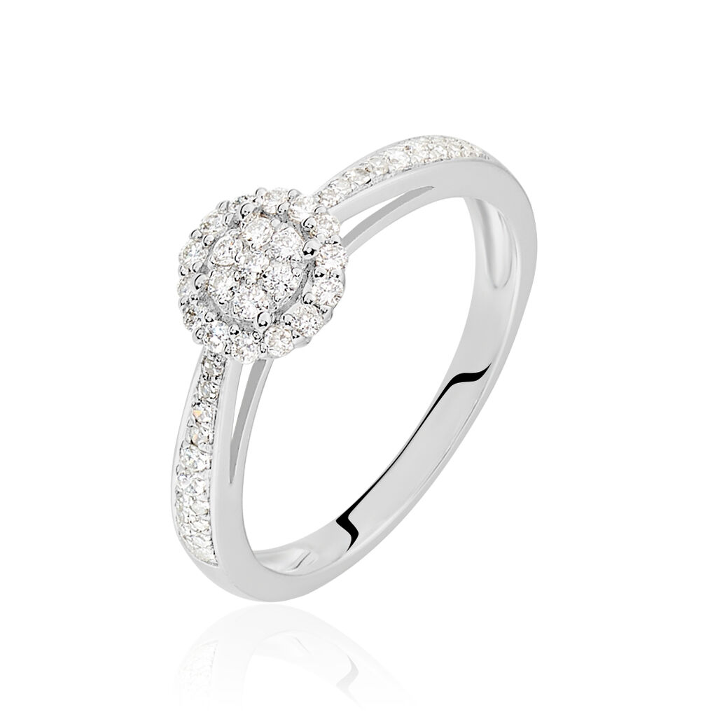 Bague Or Weiss Et Diamants - Spannringe Damen | OROVIVO