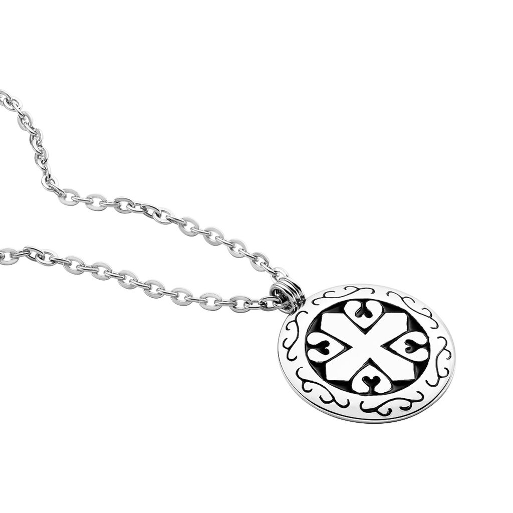 Herren Halskette Edelstahl Kreuz geschwärzt - Halsketten Herren | OROVIVO
