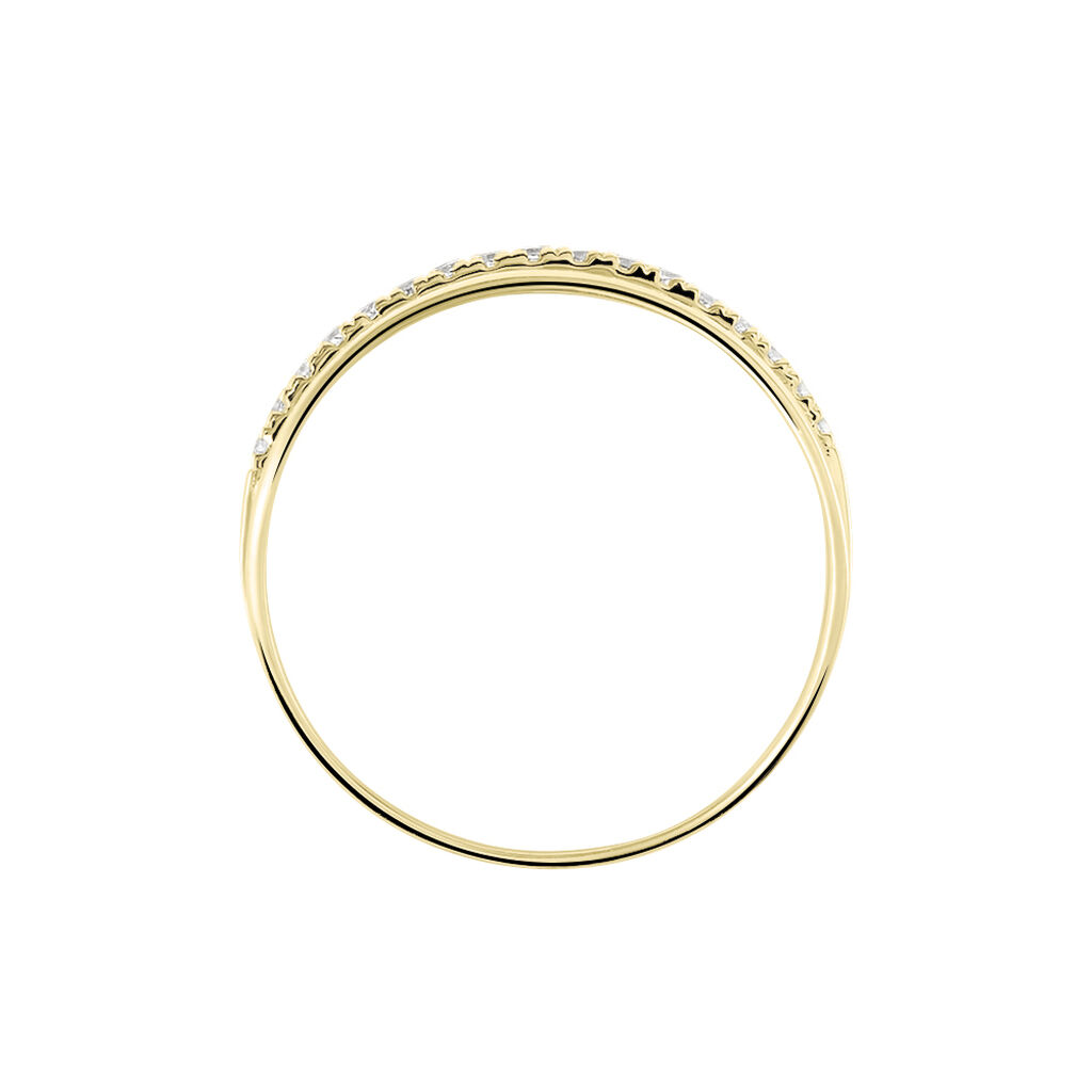 KATIANA Damen Ring Gold 375 (9 Karat) Zirkonia Wei&szlig; 0,27 ct