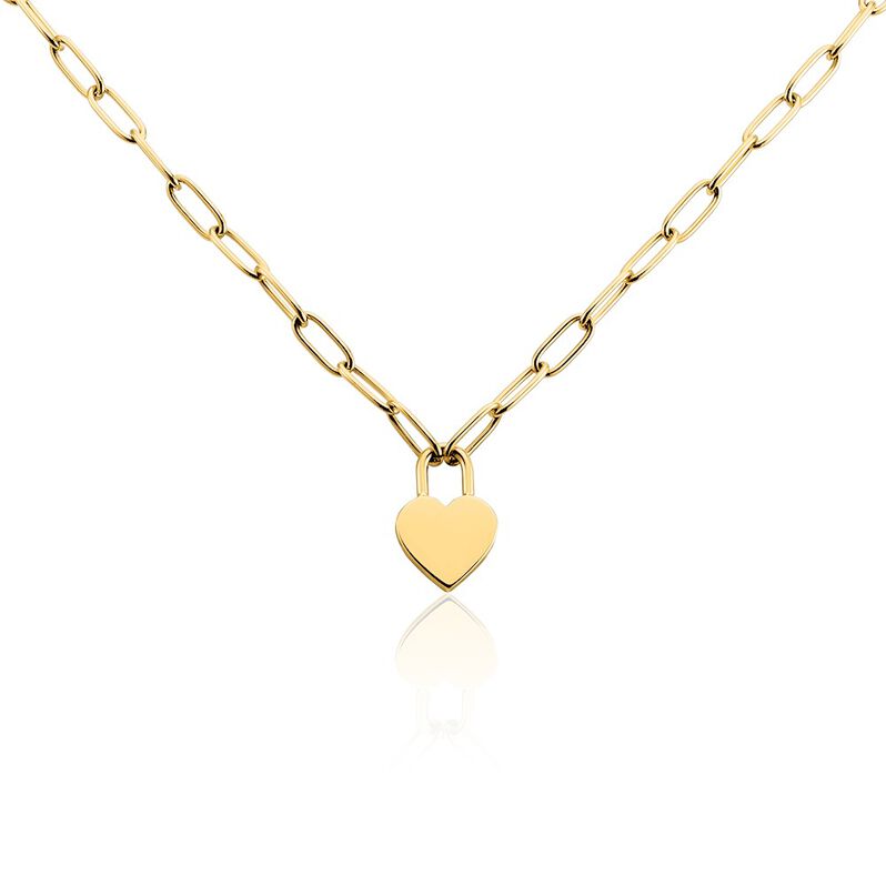 ROSALEE Damen Collier Edelstahl vergoldet Herz B 4 mm - Halsketten Damen | OROVIVO