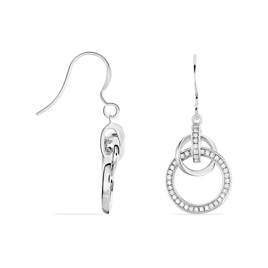 Damen Ohrhänger Lang Silber 925 Zirkonia Kreis - Ohrhänger Damen | OROVIVO