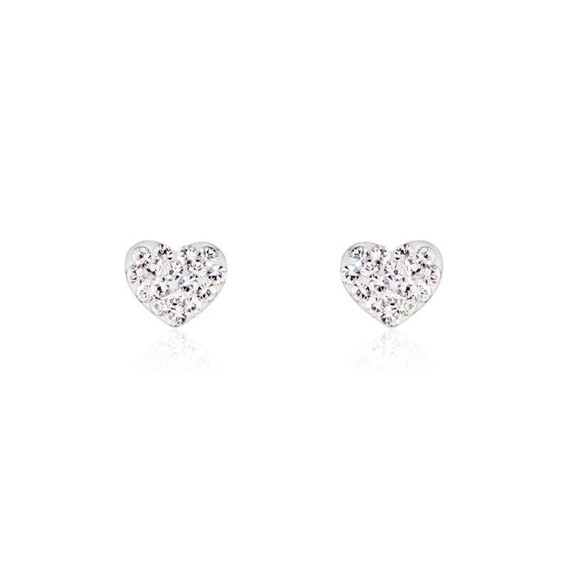 Boucles D'oreilles Puces Or Jaune Ianuaria Cristal - Spannringe Damen | OROVIVO