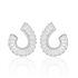 DROP Damen Ohrstecker Silber 925 Zirkonia Wei&szlig; 2,97 ct