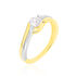 Damen Ring Gold Bicolor 375 (9 Karat) Zirkonia Wei&szlig; 0,940 ct