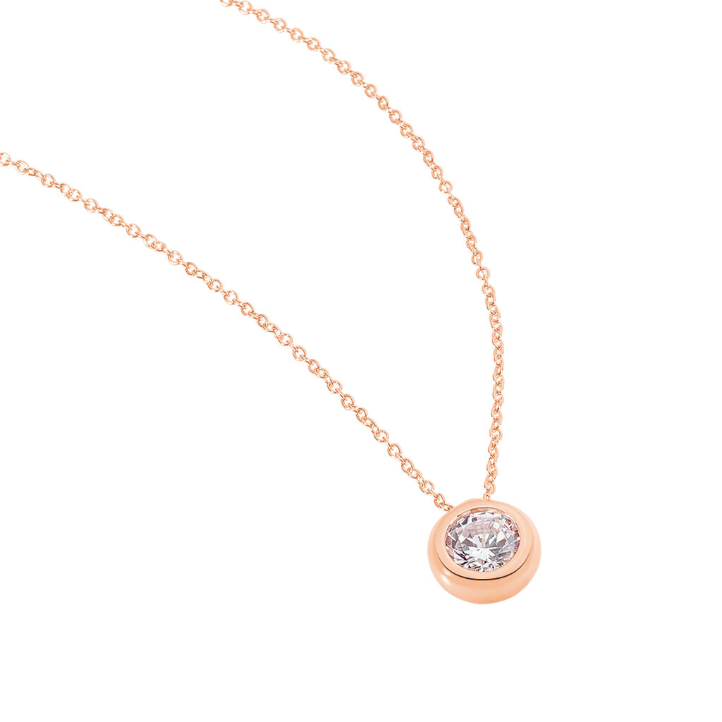 Damen Collier Silber rosevergoldet 925 Zirkonia Sonya - Halsketten Damen | OROVIVO