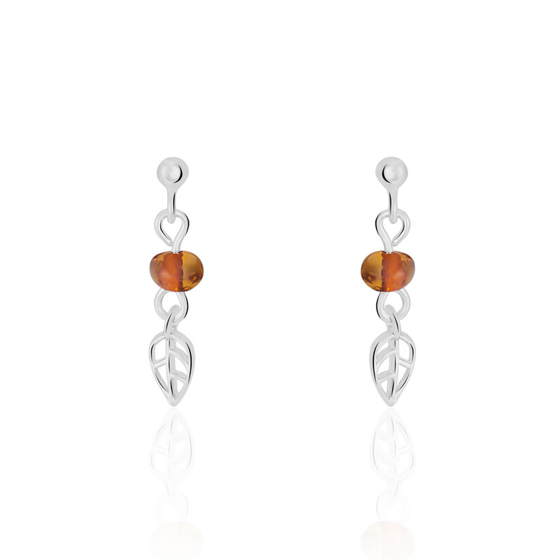 Boucles D'oreilles Solene Argent Ambre - Spannringe Damen | OROVIVO