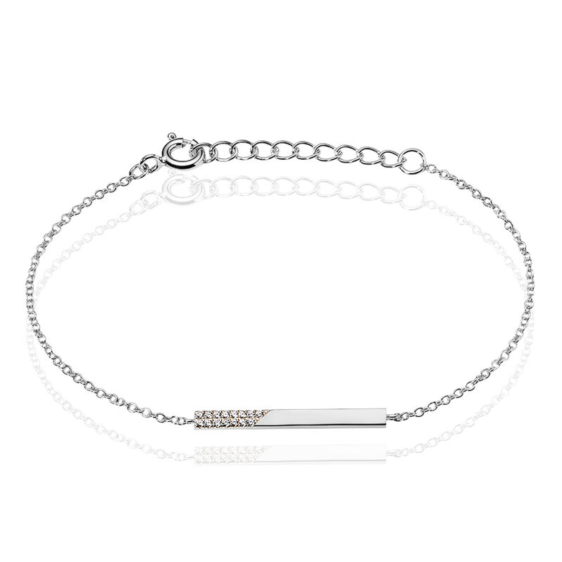 Bracelet Evodie Argent Rhodie Barette - Spannringe Damen | OROVIVO