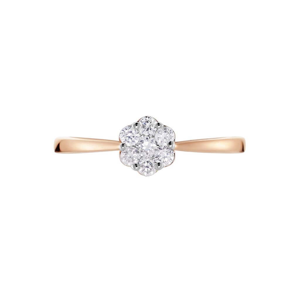Damen Ring Rosegold 375 Diamant 0,21ct Merula  - Verlobungsringe Damen | OROVIVO