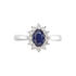 Kate Damen Ring Weißgold 375 (9 Karat) Saphir Blau 0,9 ct Oval