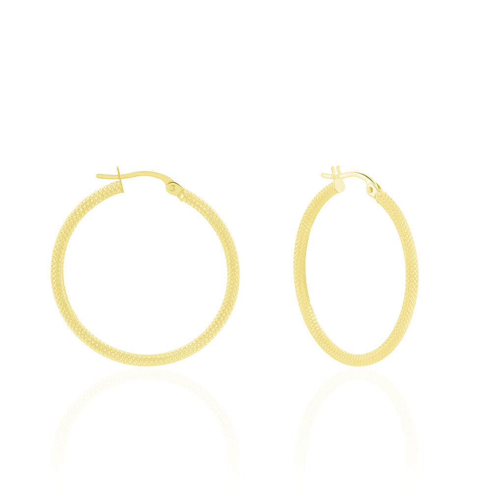 Thumbnail - Damen Creolen Gold 375 Diamantiert, Creolen ohne Stein