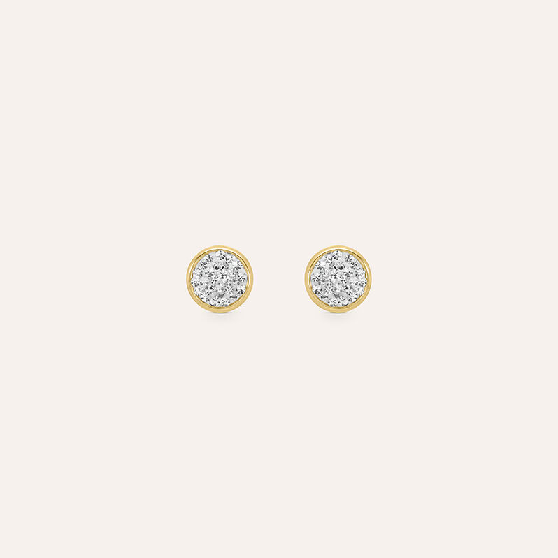 Orecchini Lobo Crystal Gold Oro Giallo Cristallo - Spannringe Damen | OROVIVO
