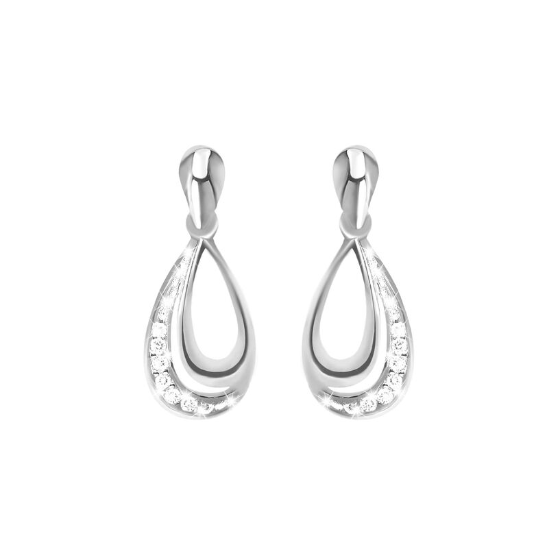 Orecchini argento 925 e zirconi - Spannringe Damen | OROVIVO