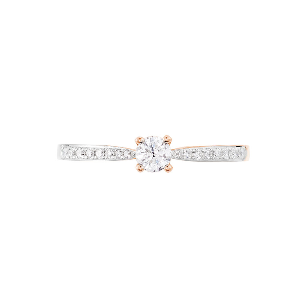Solitaire Or Rose Laetitia Diamant - Spannringe Damen | OROVIVO
