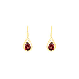 Damen Ohrhänger Gold 333 Granat  - Ohrhänger Damen | OROVIVO