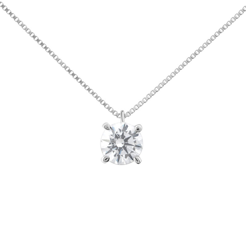 Collana Punto Luce Claire Oro Bianco Cubic Zirconia - Spannringe Damen | OROVIVO