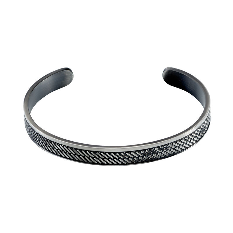 Herrenarmreif Edelstahl Geschwärzt - Armbänder Herren | OROVIVO