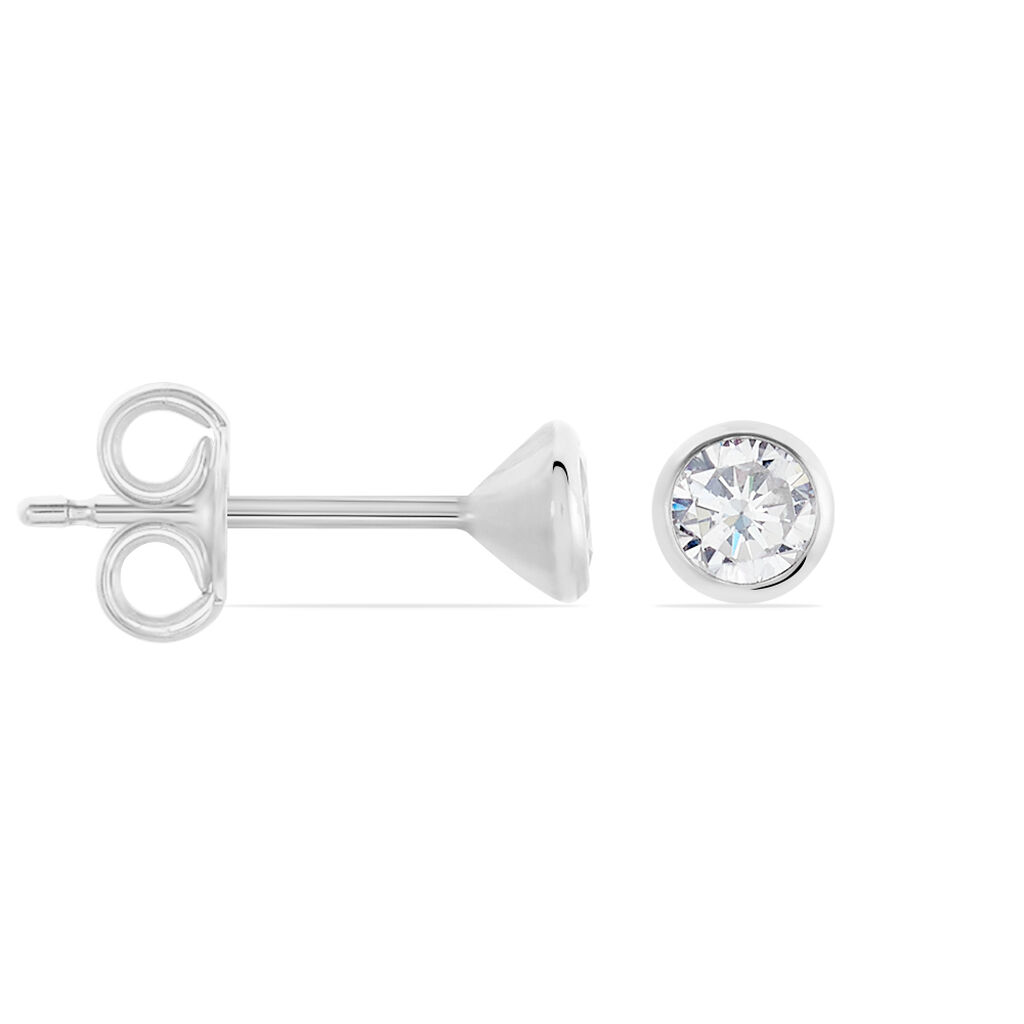Ohrstecker Silber 925 Zirkonia 4mm - Ohrstecker Damen | OROVIVO