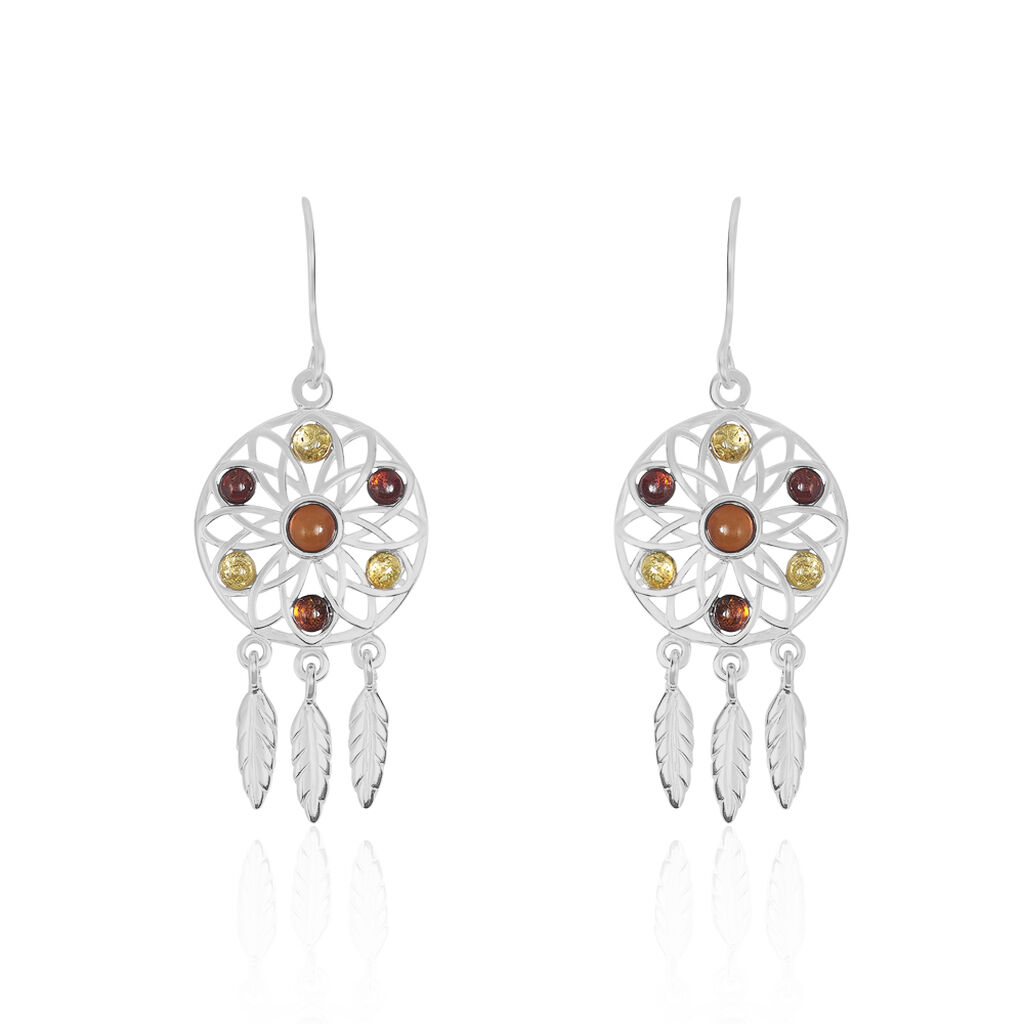 Boucles D'oreilles Lorena Argent Ambre - Spannringe Damen | OROVIVO