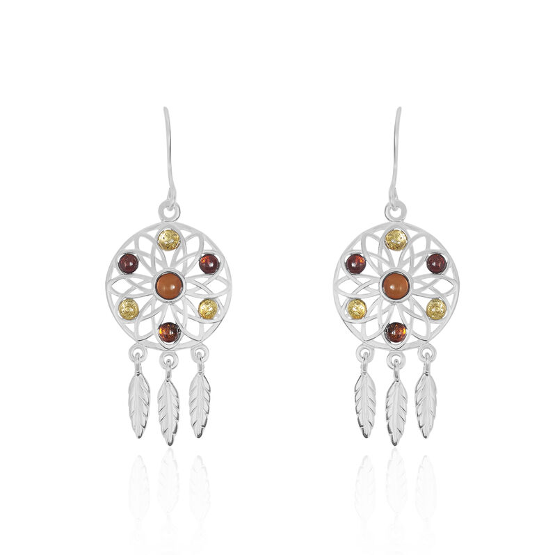 Boucles D'oreilles Lorena Argent Ambre - Spannringe Damen | OROVIVO