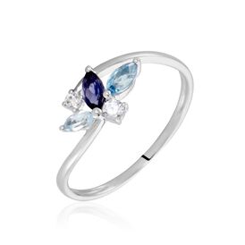 Damenring Gold 375 Topas Lolit Zirkonia Daurine - Ringe mit Stein Damen | OROVIVO