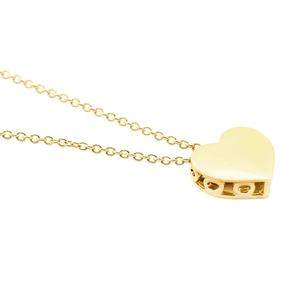 Damen Halskette Gold 375 Herz Ornamente Ankerkette Kila - Halsketten Damen | OROVIVO