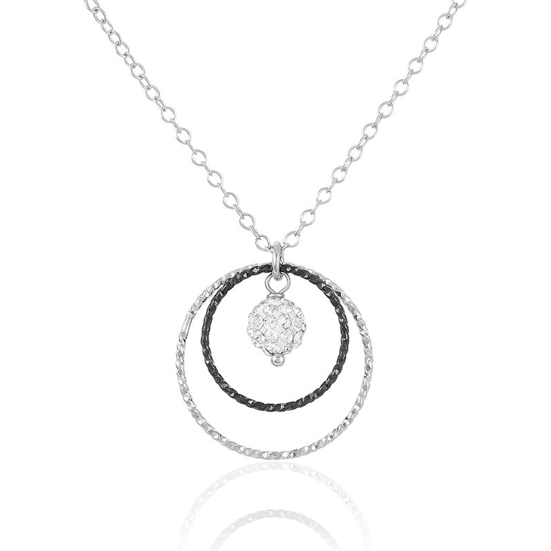 Collier Lotie Argent Blanc Strass - Spannringe Damen | OROVIVO