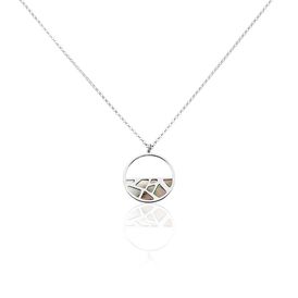 Damen Halskette Silber 925 Perlmutt Kreis - Ketten mit Anhänger Damen | OROVIVO